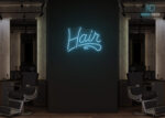 Hair Neon Sign Ice-Blue