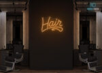 Hair Neon Sign Orange