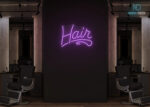 Hair Neon Sign Purple