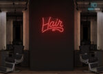 Hair Neon Sign Red