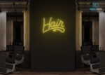 Hair Neon Sign Yellow