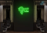Hair Salon Neon Sign Green