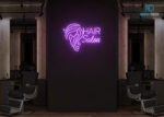 Hair Salon Neon Sign Purple