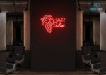 Hair Salon Neon Sign Red