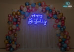 Happy Birthday LED Neon Sign Dark-Blue