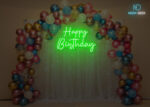 Happy Birthday LED Neon Sign Green