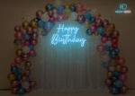 Happy Birthday LED Neon Sign Ice-Blue