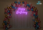 Happy Birthday LED Neon Sign Purple