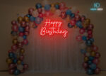 Happy Birthday LED Neon Sign Red