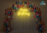 Happy Birthday LED Neon Sign Yellow