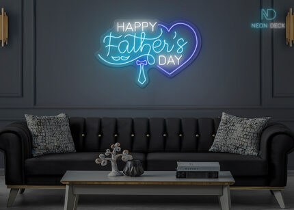 Happy Father's Day Multi Color Design LED Neon Sign Multi