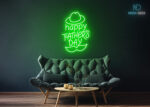 Happy Father's Day Neon Sign Green