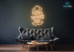 Happy Father's Day Neon Sign Warm-White
