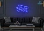 Happy Father's Day design LED Neon Sign Dark-Blue
