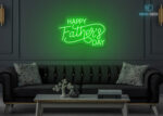 Happy Father's Day design LED Neon Sign Green