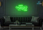 Happy Mother's Day Design LED Neon Sign Green