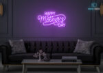 Happy Mother's Day Design LED Neon Sign Purple