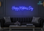 Happy Mother's Day Neon Sign Design Dark-Blue
