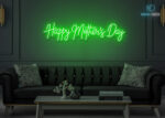 Happy Mother's Day Neon Sign Design Green