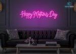 Happy Mother's Day Neon Sign Design Hot-Pink