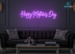 Happy Mother's Day Neon Sign Design Purple