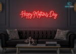 Happy Mother's Day Neon Sign Design Red