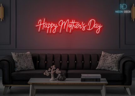 Happy Mother's Day Neon Sign Design Red