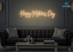 Happy Mother's Day Neon Sign Design Warm-White