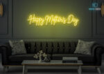Happy Mother's Day Neon Sign Design Yellow