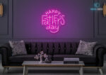 Happy father's day LED Neon Sign Hot-Pink