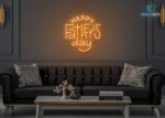 Happy father's day LED Neon Sign Orange