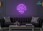 Happy father's day LED Neon Sign Purple