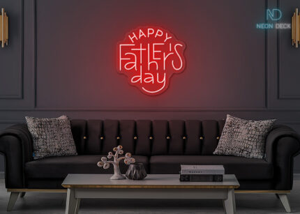 Happy father's day LED Neon Sign Red
