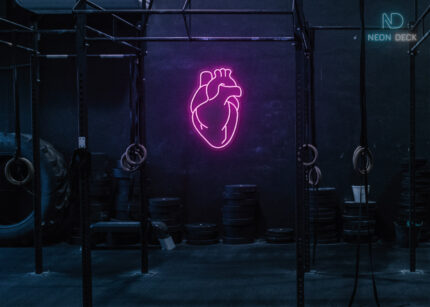 Heart Neon Sign Hot-Pink