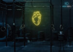 Heart Neon Sign Yellow