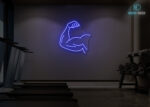Hnad with Muscle Neon Sign Dark-Blue