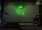 Hnad with Muscle Neon Sign Green