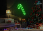 Hockey Stick Neon Sign Green