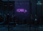 I Can Neon Sign Purple