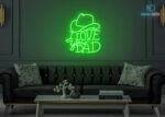 I Love You Dad Neon Sign Green