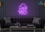 I Love You Dad Neon Sign Purple