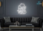 I Love You Dad Neon Sign White