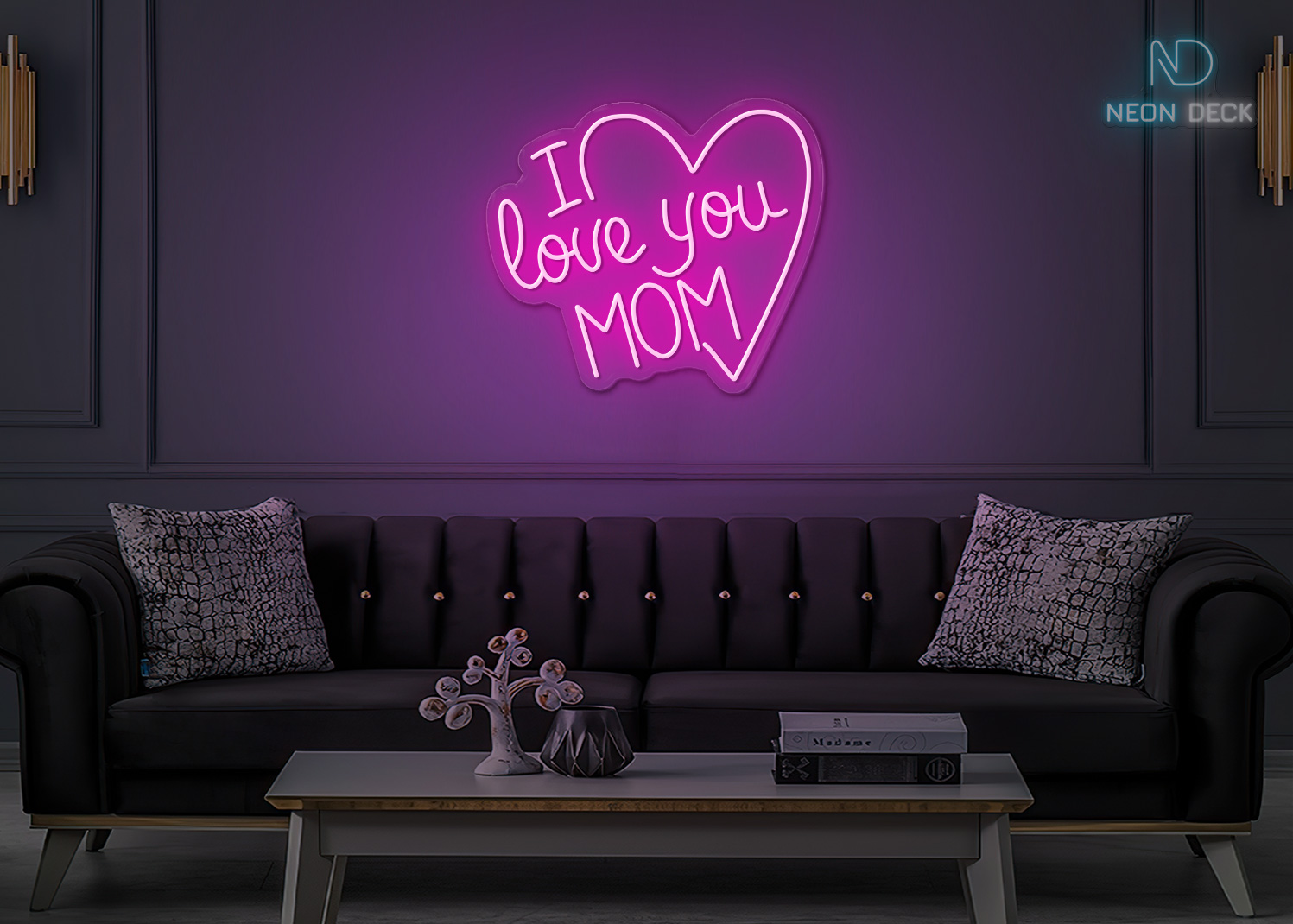 I Love you MOM Neon Sign Hot-Pink I Love you MOM Neon Sign Hot-Pink
