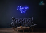 I love you Dad LED Neon Sign Dark-Blue