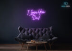 I love you Dad LED Neon Sign Purple