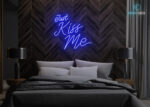 Just Kiss Me Neon Sign Dark-Blue
