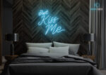 Just Kiss Me Neon Sign Ice-Blue