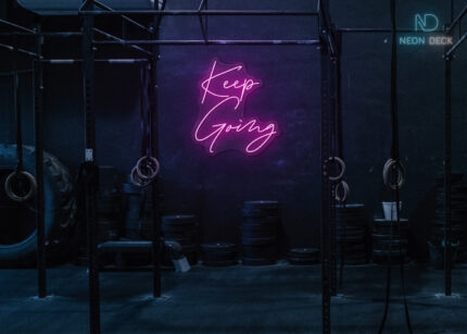 Keep Going Neon Sign Hot-Pink