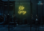 Keep Going Neon Sign Yellow