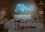 Kiss Me Alot everywhere Neon Sign Ice-Blue